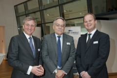 Prof.Dr. Gerhard Nowak, Harald Müsse und Nico Lüdemann beim Wirtschaftsforum in Münster