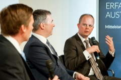 Dr. Andreas Turnsek, Marc. S. Tenbieg und Nico Lüdemann in der Diskussion